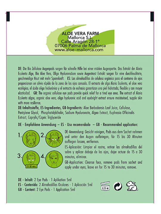 Almohadillas de Aloe Vera