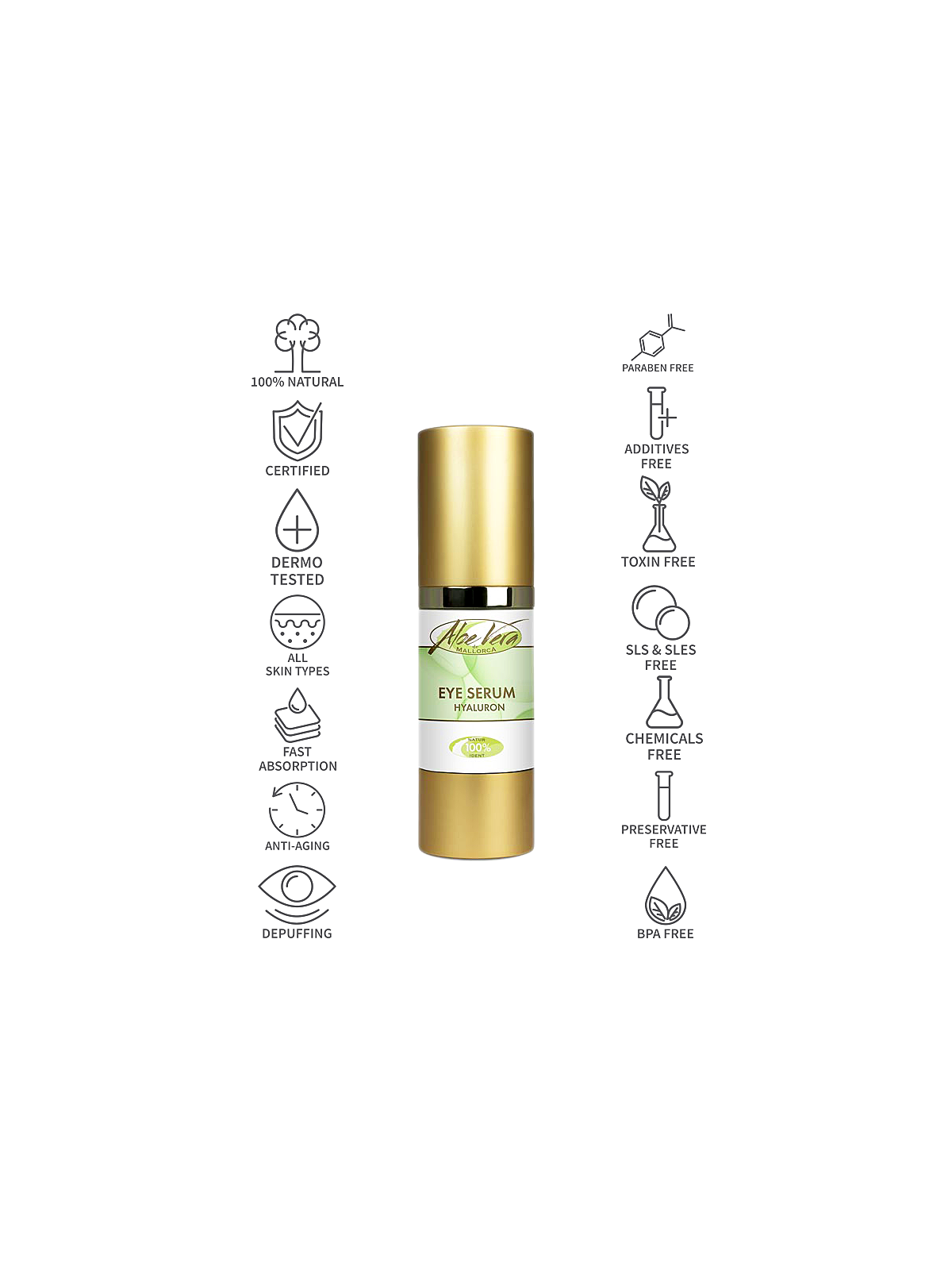 Aloe Vera Augenserum Hyaluron