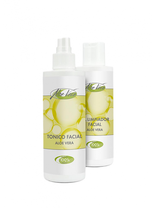 Pack nettoyant visage au jus direct d'aloe vera, à la bétaïne de coco et à l'extrait de thé vert. Nettoyage en douceur