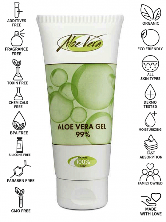 Gel d'aloe vera 99%