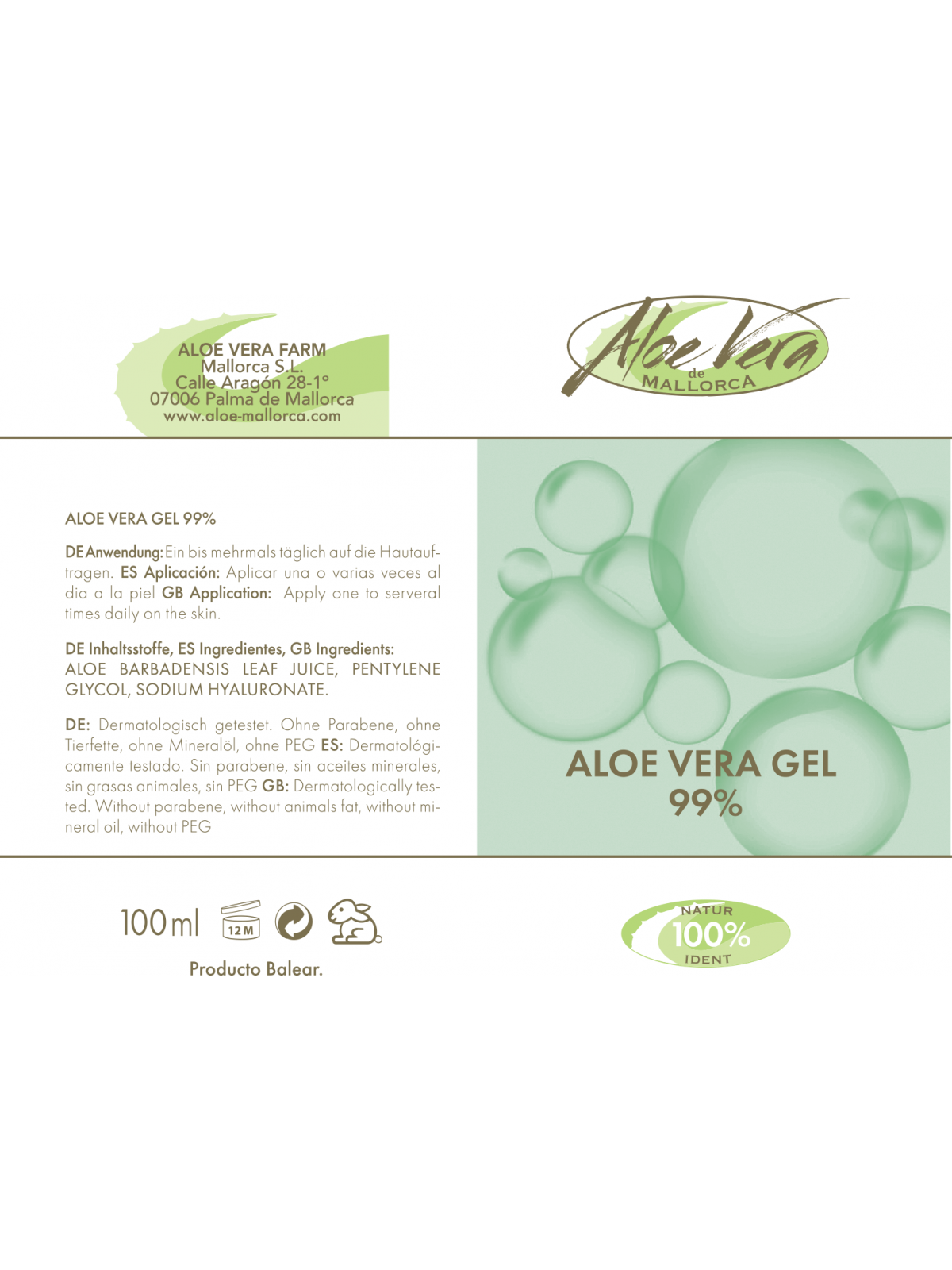 Gel di aloe vera 99%