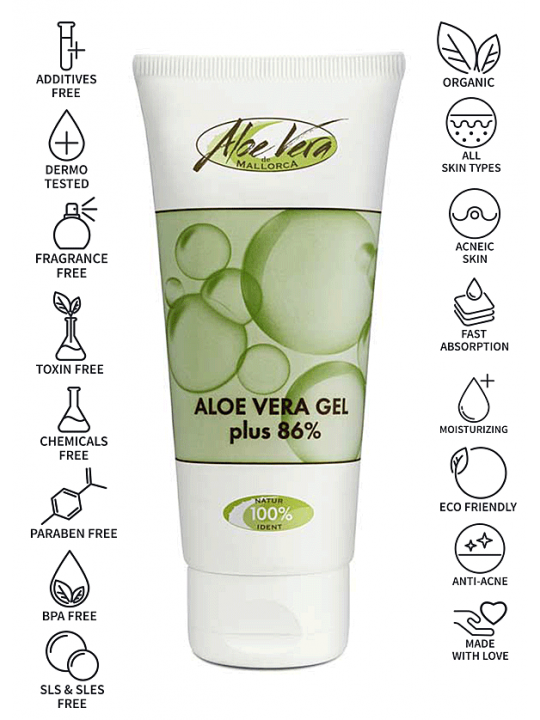 Gel d'aloe vera 86% PLUS