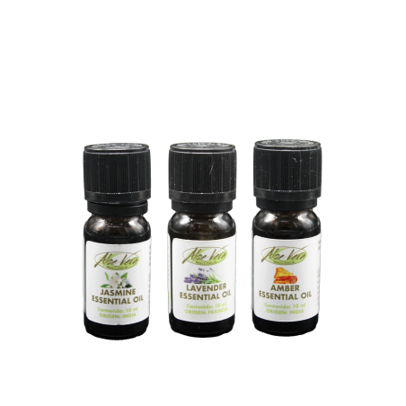 Picture of the essential oil set cycle and balance of the Aloe Vera Farm Mallorca