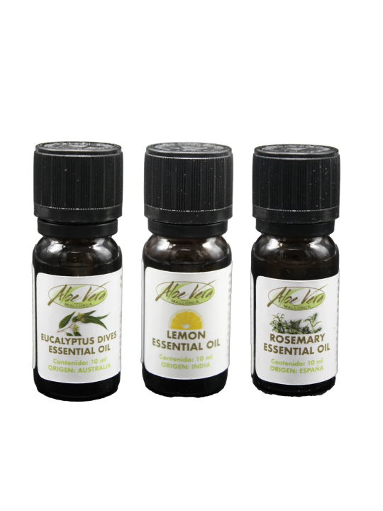Image of the essential oil set Energy and Clarity of Aloe Vera Farm Mallorca