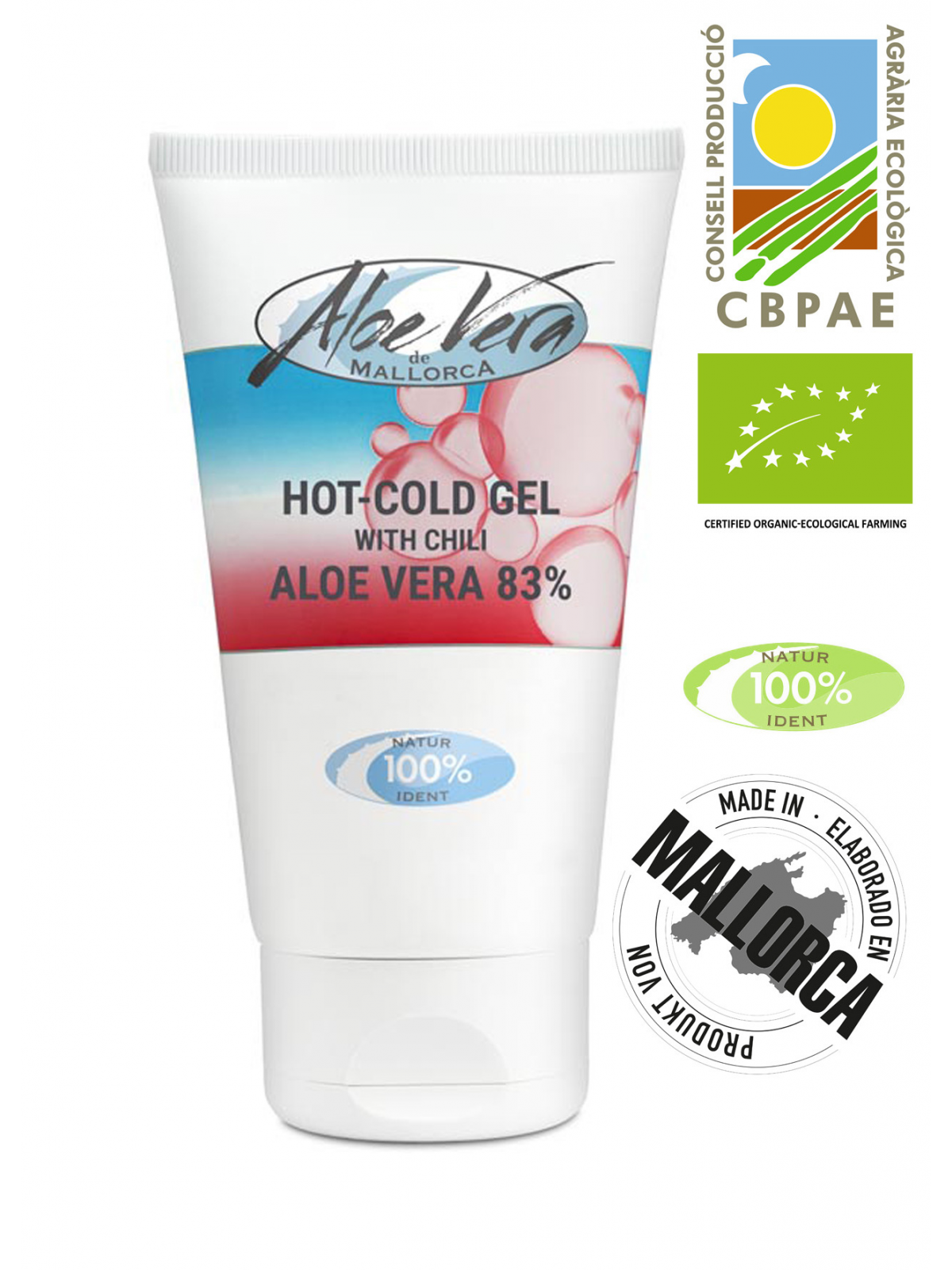 Aloe vera hot/cold gel with chili extract