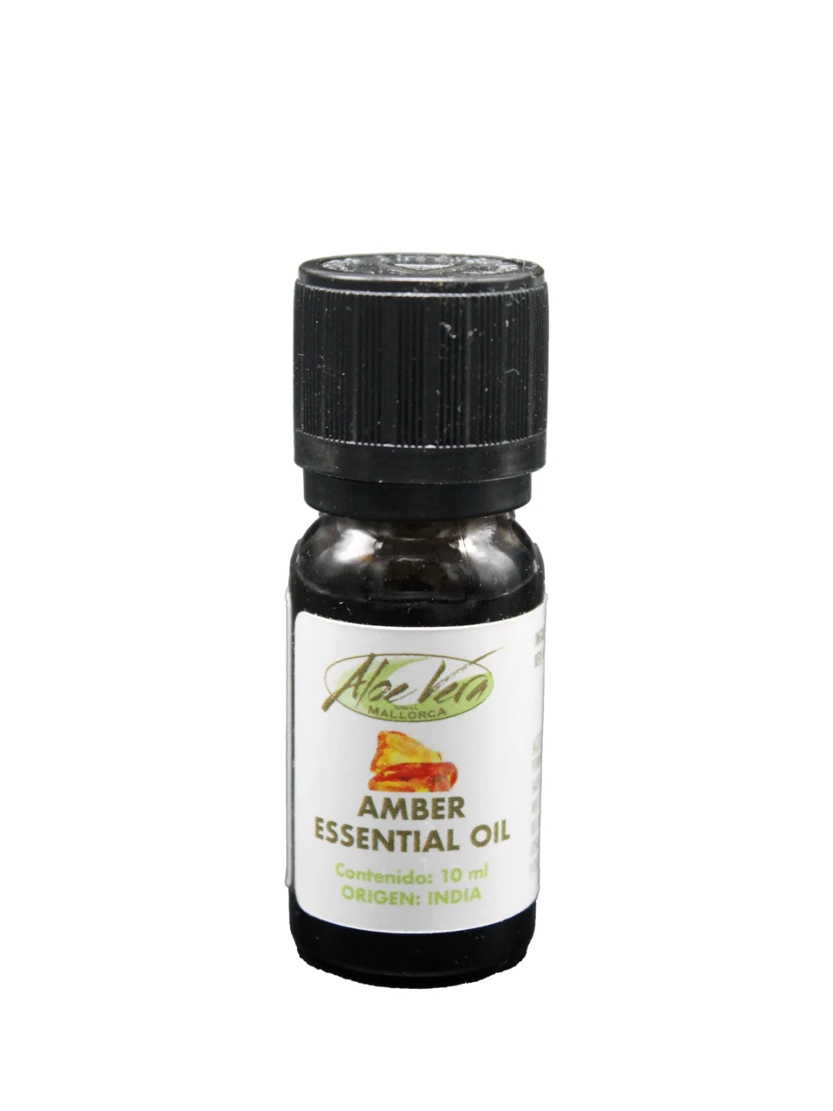 Immagine dell'olio essenziale di ambra (rara essenza di ambra) della Fattoria dell'Aloe Vera di Mallorca