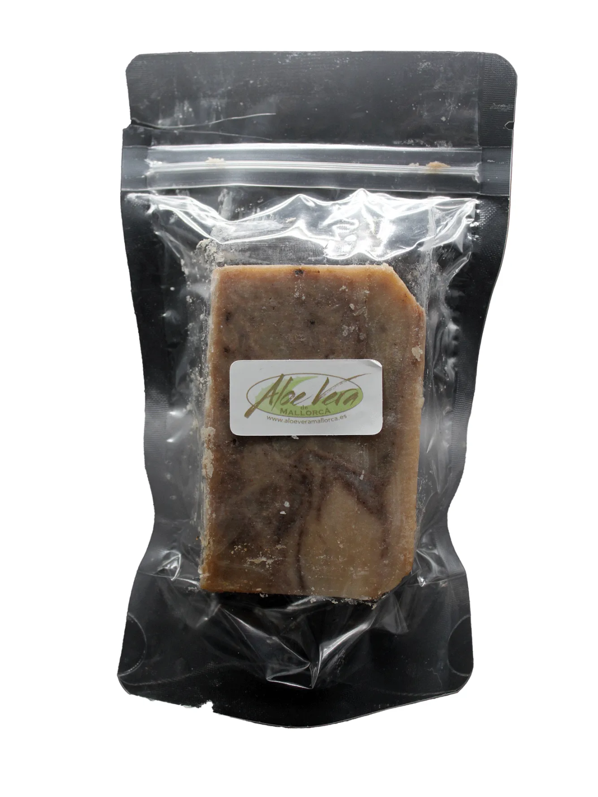 Picture of the packaged handmade soap with propolis, honey and cinnamon from Aloe Vera Farm Mallorca