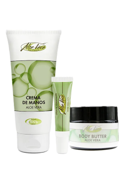 Care package Aloe Vera - hand cream, lip balm, body butter