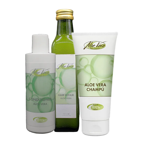 Pakke med hårpleje Aloe Vera – Naturlig. Vegansk. Vandfri.