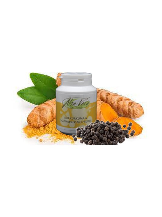 Organic turmeric with organic black pepper capsules