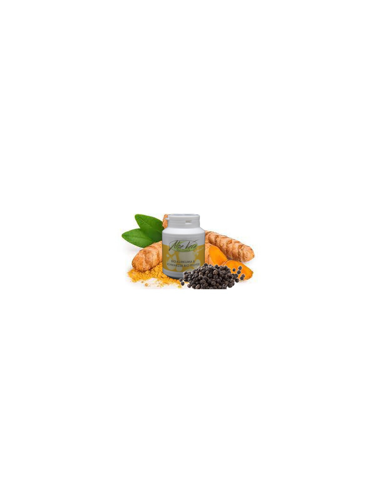 Organic turmeric with organic black pepper capsules