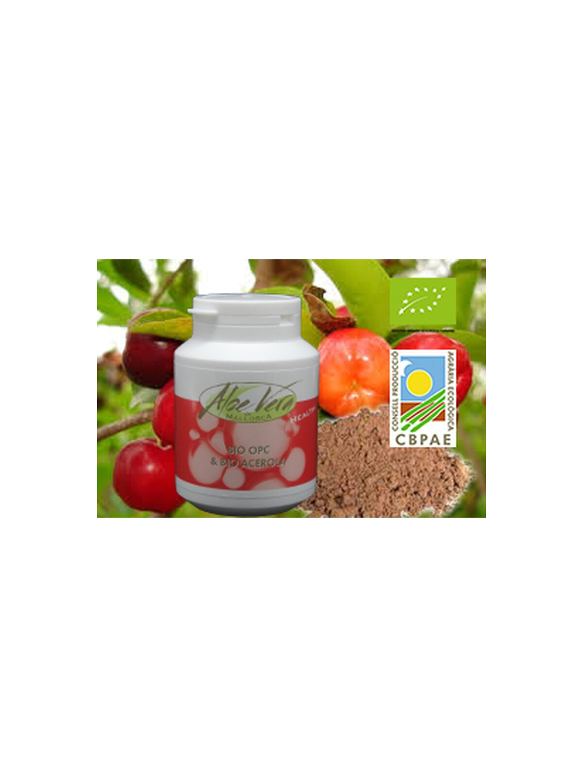 OPC biologiche con capsule di acerola biologiche - almeno il 17% di vitamina C