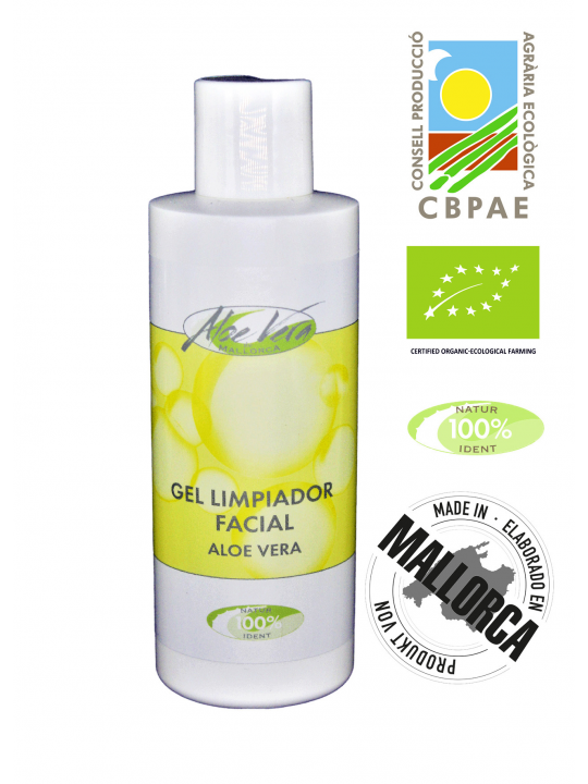 Gel detergente per il viso all'aloe vera