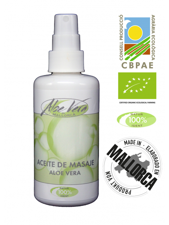 Huile de massage et de corps à l'aloe vera