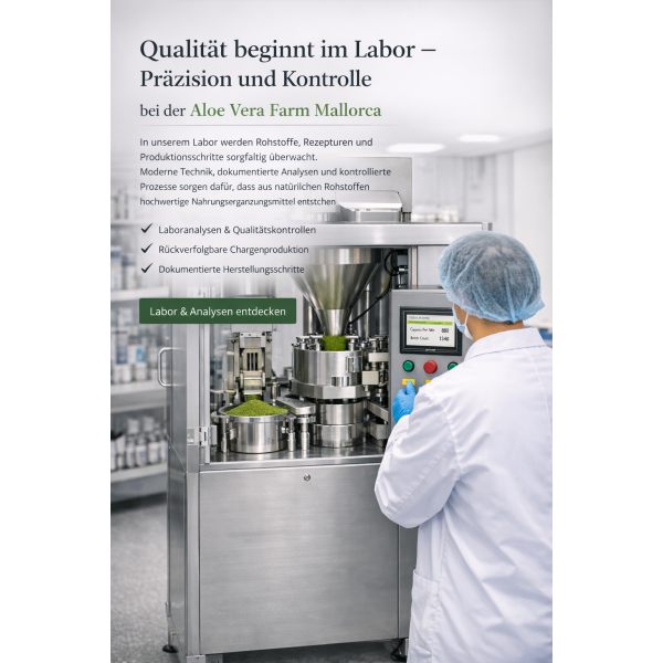 Labor der Aloe Vera Farm Mallorca